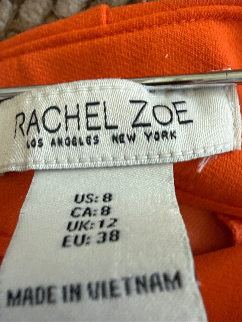 Rachel Zoe Tangerine Orange Ankle pants Pockets 8 - Picture 6 of 8